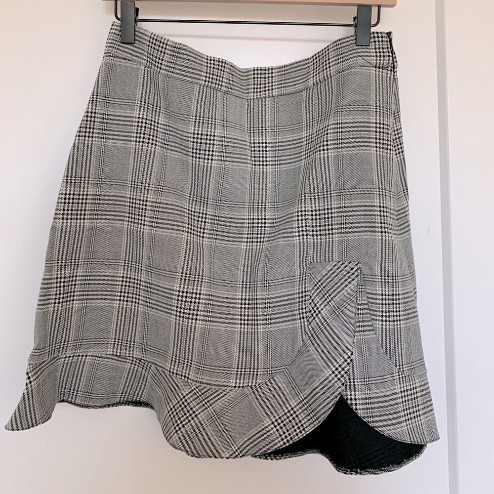 Zara plaid mini skirt